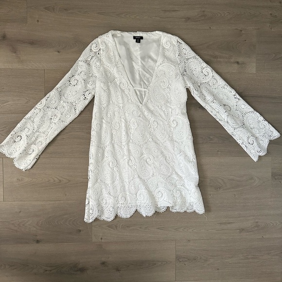 NWT Nasty gal Lace Tunic Long Sleeve Mini Dress - Picture 5 of 8